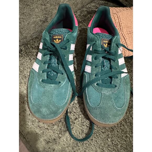 Adidas Gazelle Collegiate Green / Cloud White / Lucid Pink 8.5|7.5 - Picture 4 of 5